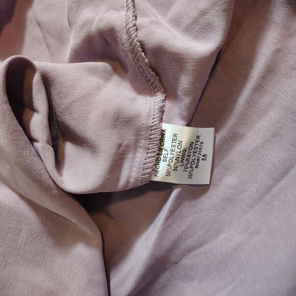 Floral Puff Sleeve Chiffon Mini Dress Purple Cottagecore Fairy Size M - Picture 7 of 10